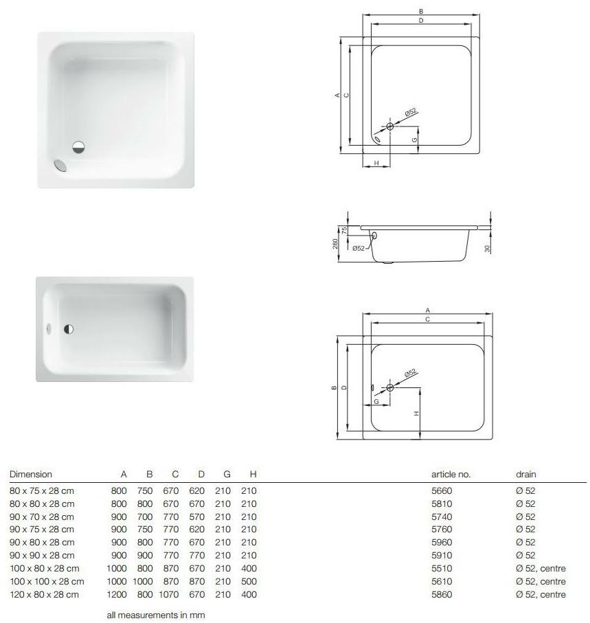 Bette Встроенный душевой поддон из эмалированной стали sun-id-1454504 - Вид №2