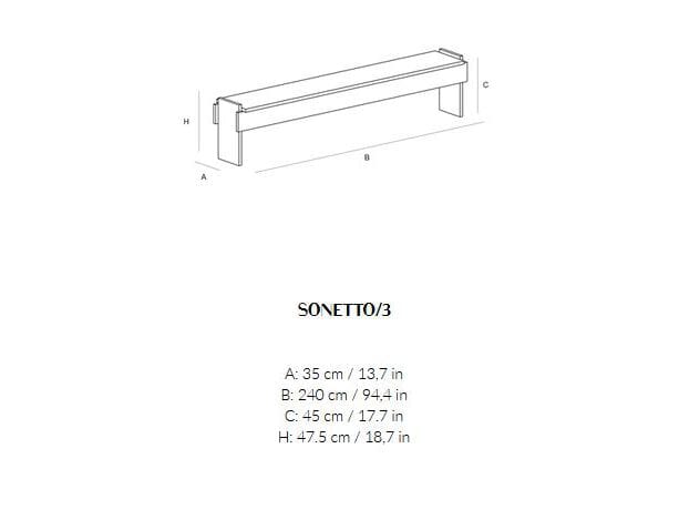 Скамейка из массива дерева Lando SONETTO ARCH-00089103 - Вид №6