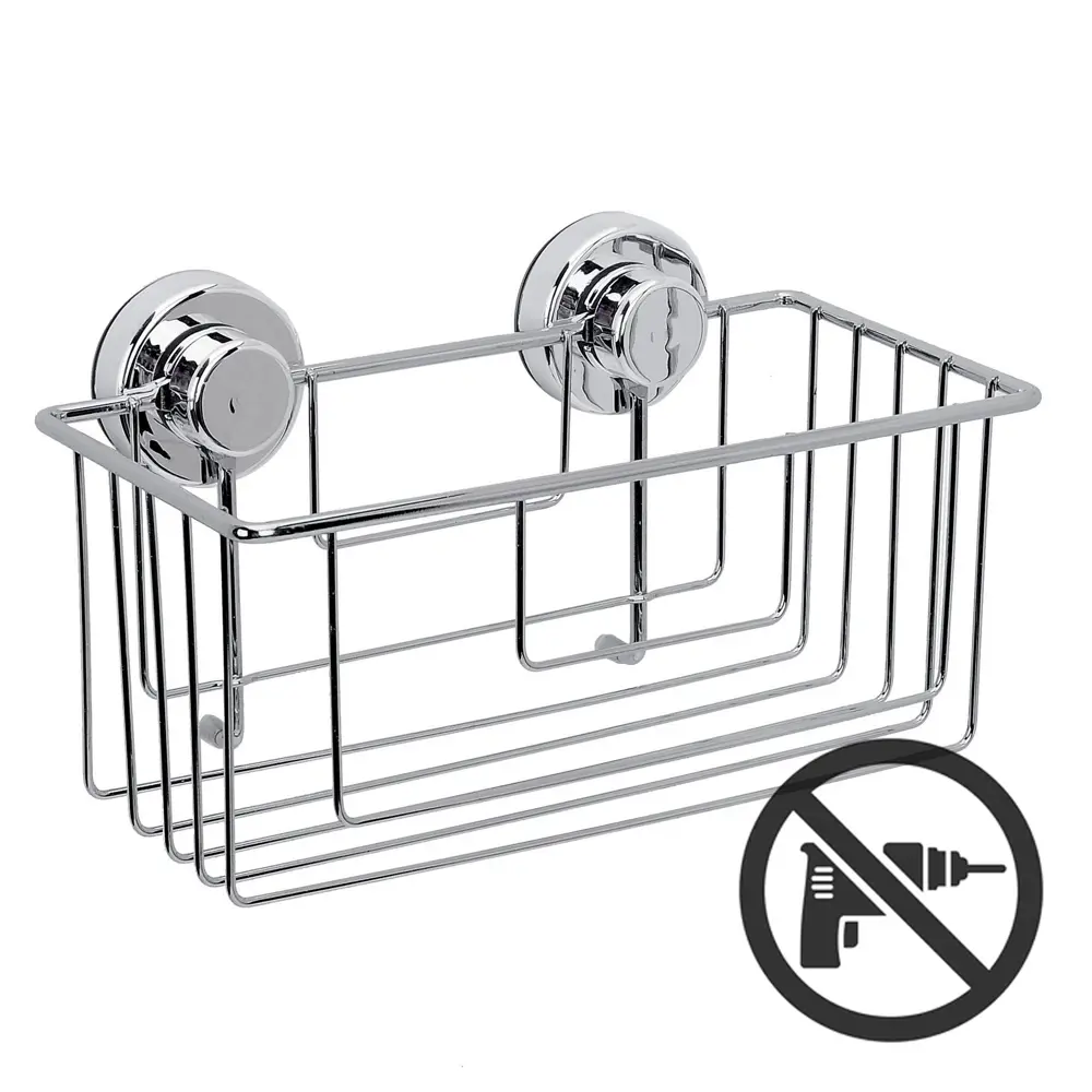 Полка для ванной комнаты Sensea «Simply Lock» на присоске металл SIMPLY LOCK XP STLM-2166822