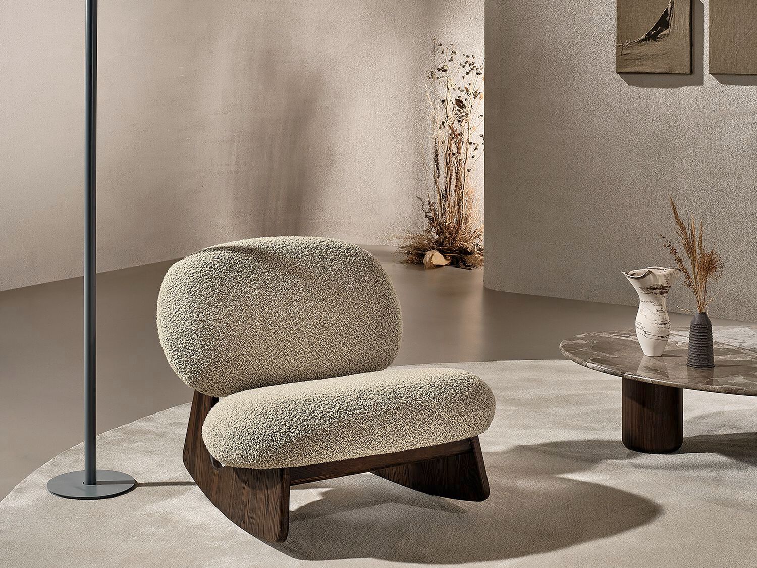 Мягкое кресло-качалка с деревянной основой Naturedesign Home ARCH-00133279 - Вид №5