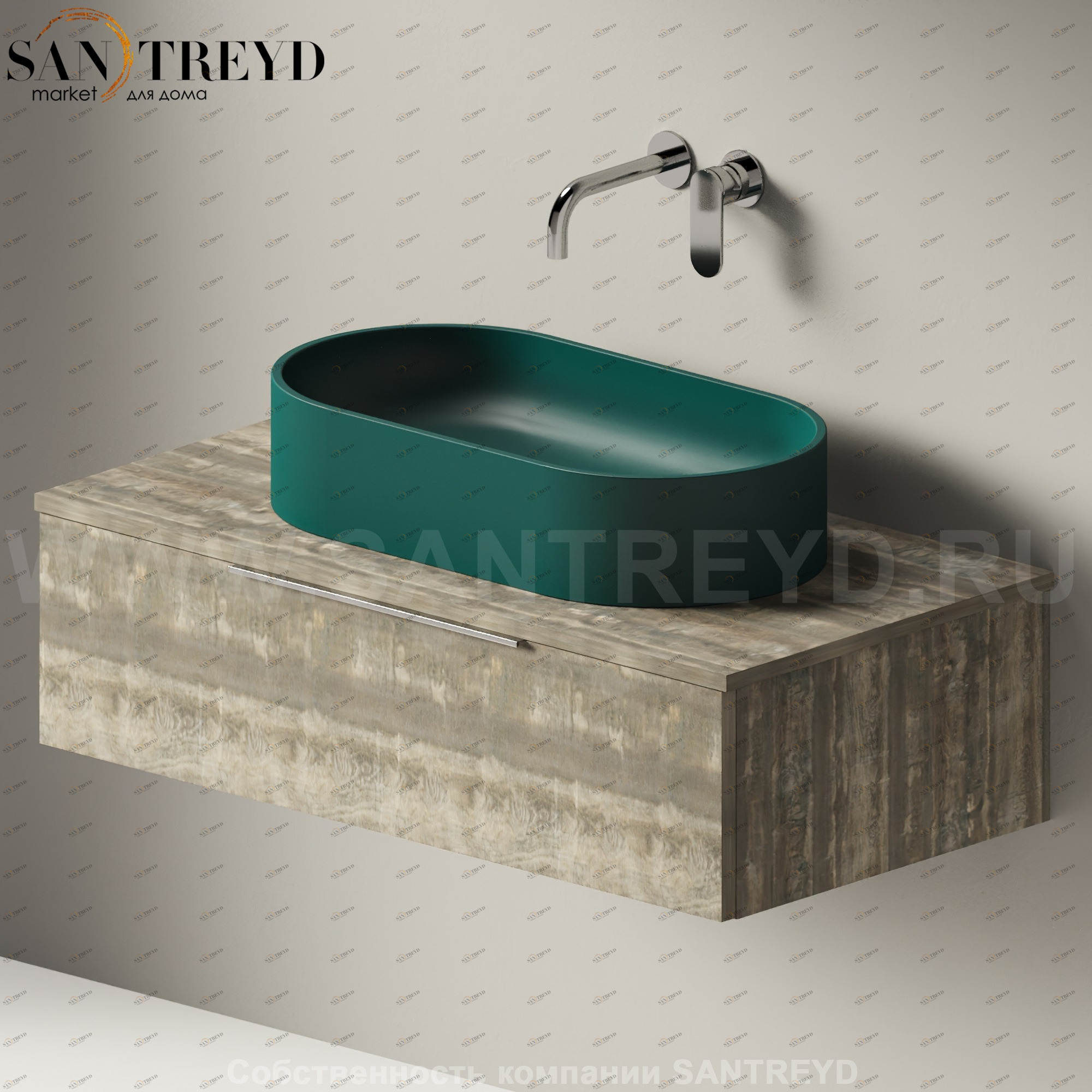 Flaminia BOX Настенная тумба для раковины 95 см с 1 ящиком BX995.WE Ceramica Flaminia BX995WE