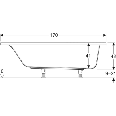 554.303.01.1 Прямоугольная ванна Geberit Renova Plan Geberit  - Вид №27