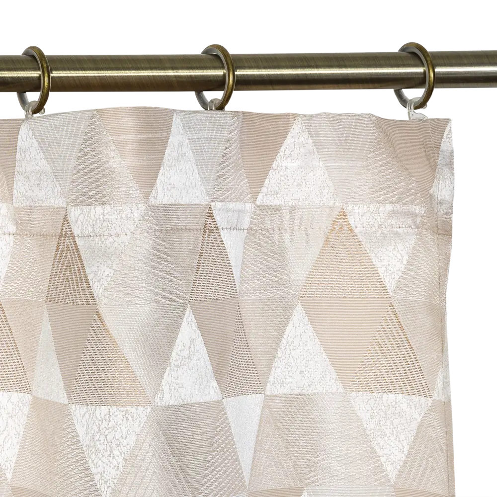 Штора на ленте «Абстракция» 135х180 см цвет бежевый WITERRA STLM-2080576 - Вид №3