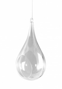 3912537 Заготовка для декорирования Капля для флористики, пластик, 2 части, 18 см, прозрачный пластик Rayher