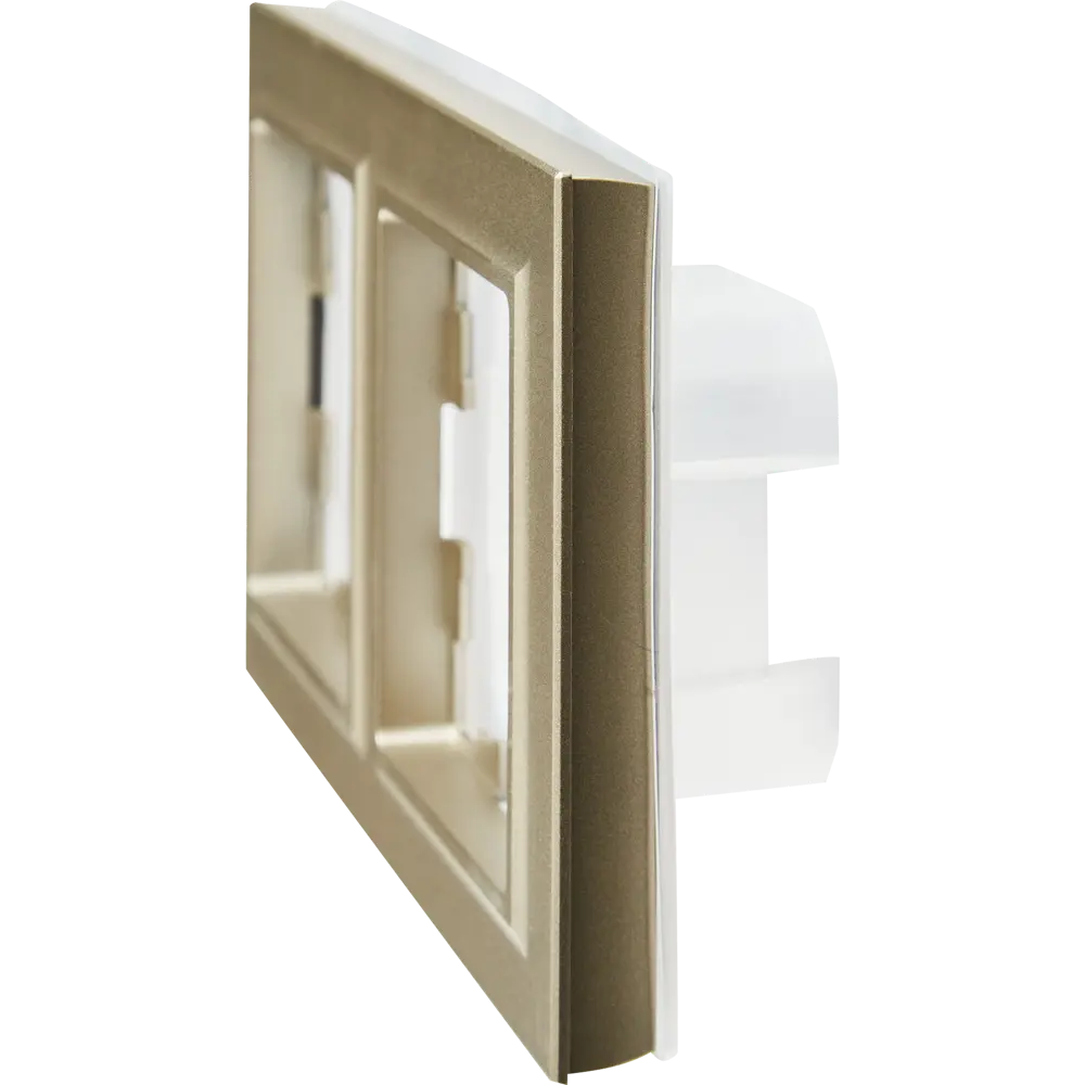 Рамка IEK Brite-2 для розеток и выключателей в элегантном цвете шампань 87761362 STLM-1106212 - Вид №1