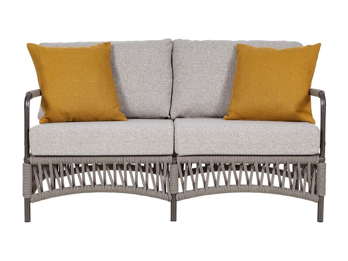 2-местный тканевый садовый диван с металлическим основанием и веревкой Rever Канны ARCH-00130160