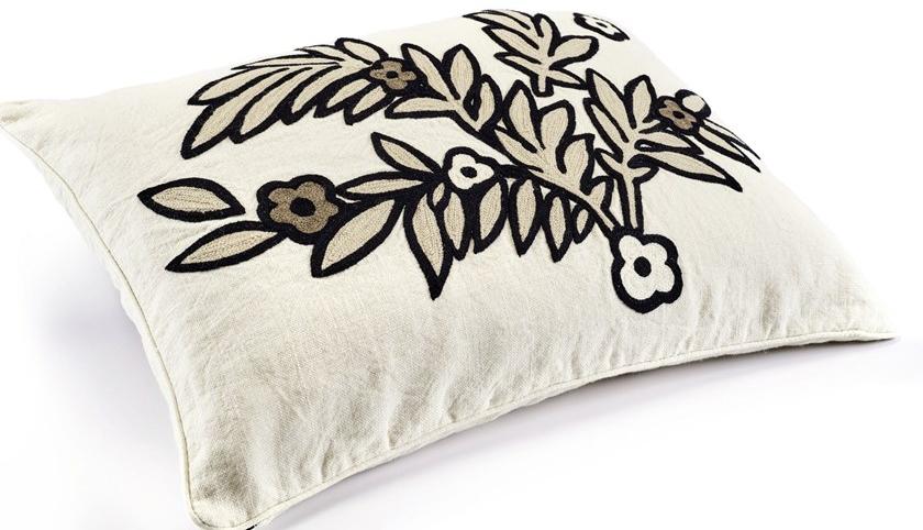 Élitis Подушка, вышитая из льна с цветочными мотивами sun-id-1384544 - Вид №1