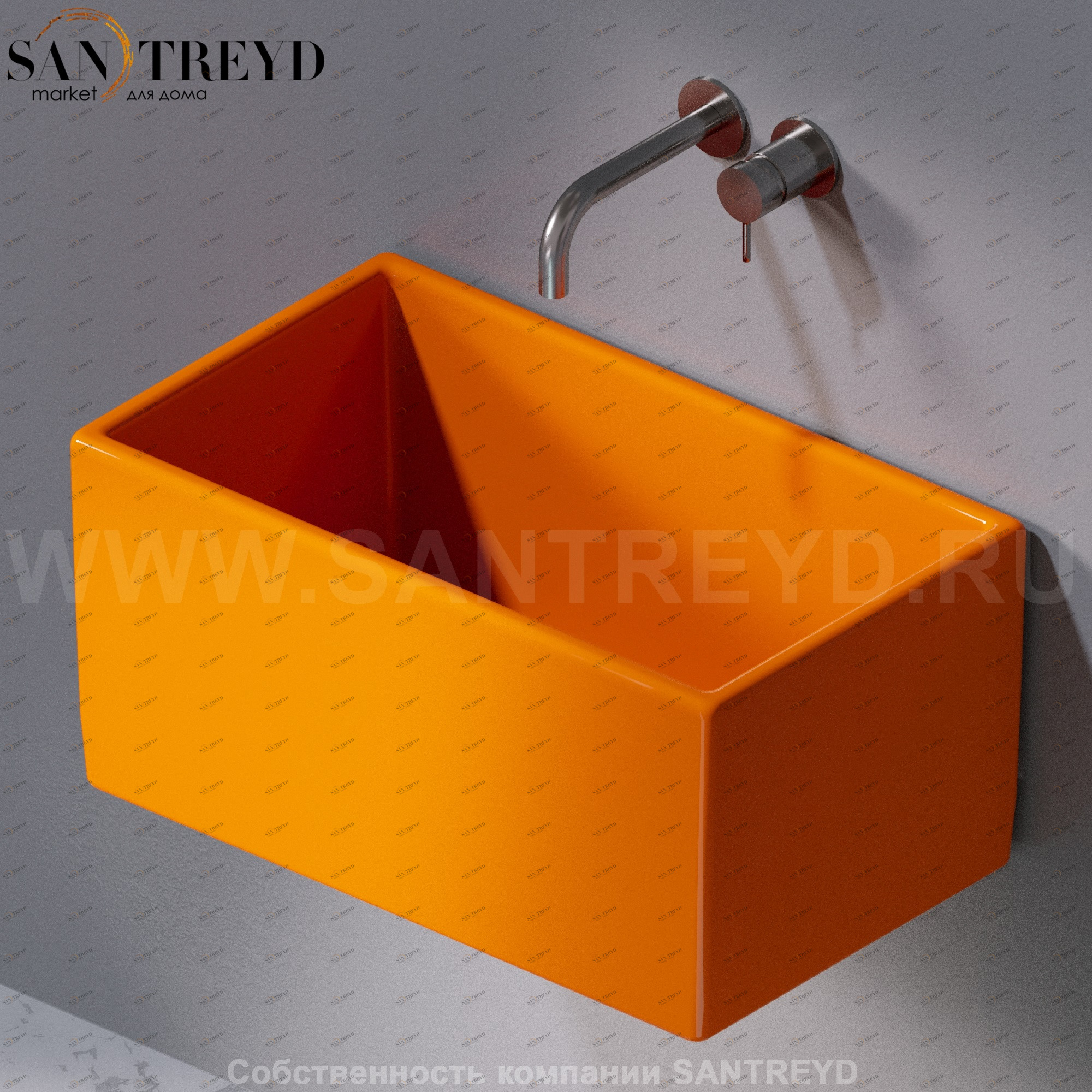 L112114 Подвесная раковина настенная прямоугольная A. e T. Italia Tower AeT ITALIA