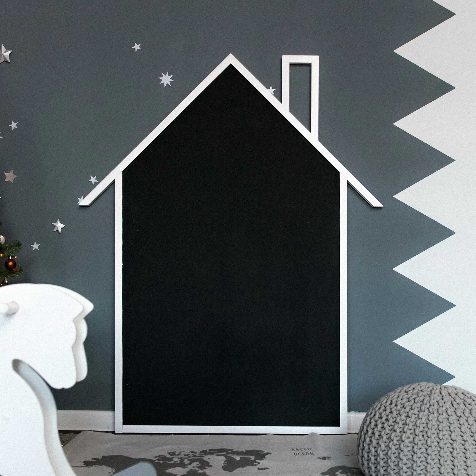 Грифельная доска белая "Домик" ЗАЯЦ  00-3859377 Белый Santreyd  - Вид №1