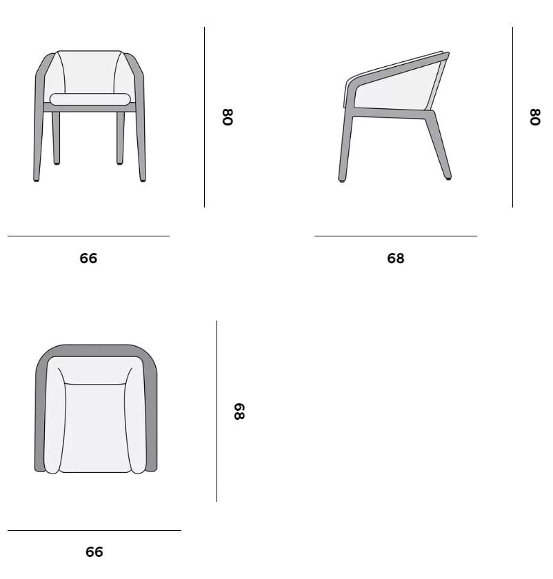 Тканевый садовый стул с подлокотниками MANUTTI Sunrise ARCH-00029212 - Вид №3
