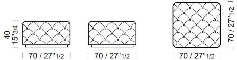 Borzalino Круглый тафтинговый пуф из ткани New kap sun-id-1509528 - Вид №4