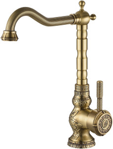 Смеситель ZorG Antic A 305K-BR для кухонной мойки, бронза