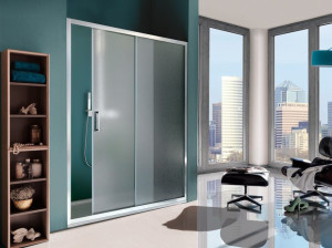 2-местная душевая кабина из закаленного стекла с раздвижной дверью