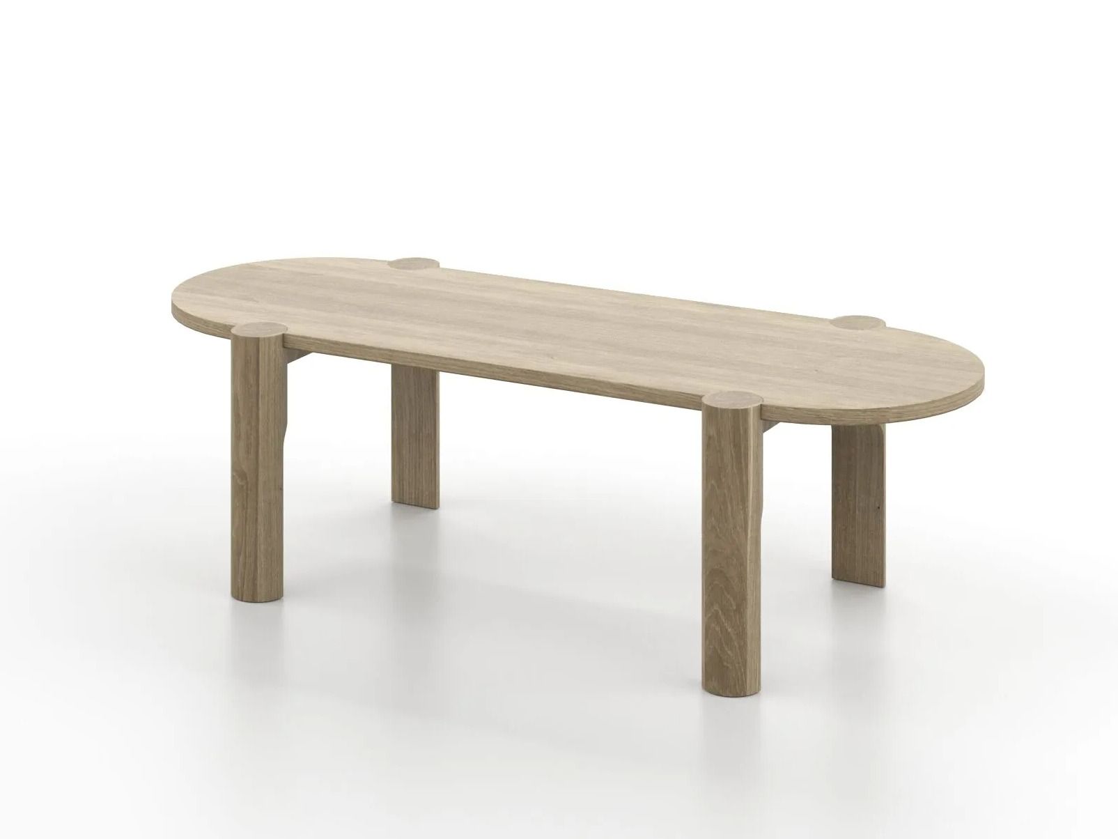 Деревянный овальный журнальный столик Omelette Editions Domus ARCH-00131252