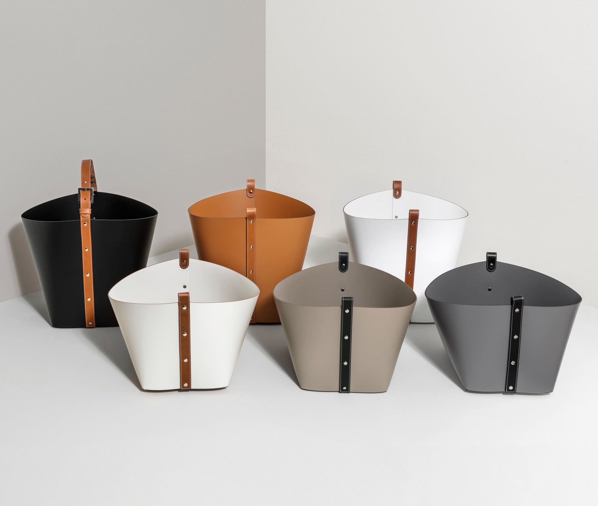 Корзина Ovo - 40X40XH29 см / Тан / регенерированная кожа_coffee Pinetti 70.0180.082.015 - Вид №4