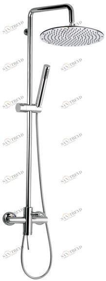 Remer Rubinetterie Настенная душевая стойка из хромированной латуни с ручным душем Minimal N 37 xl