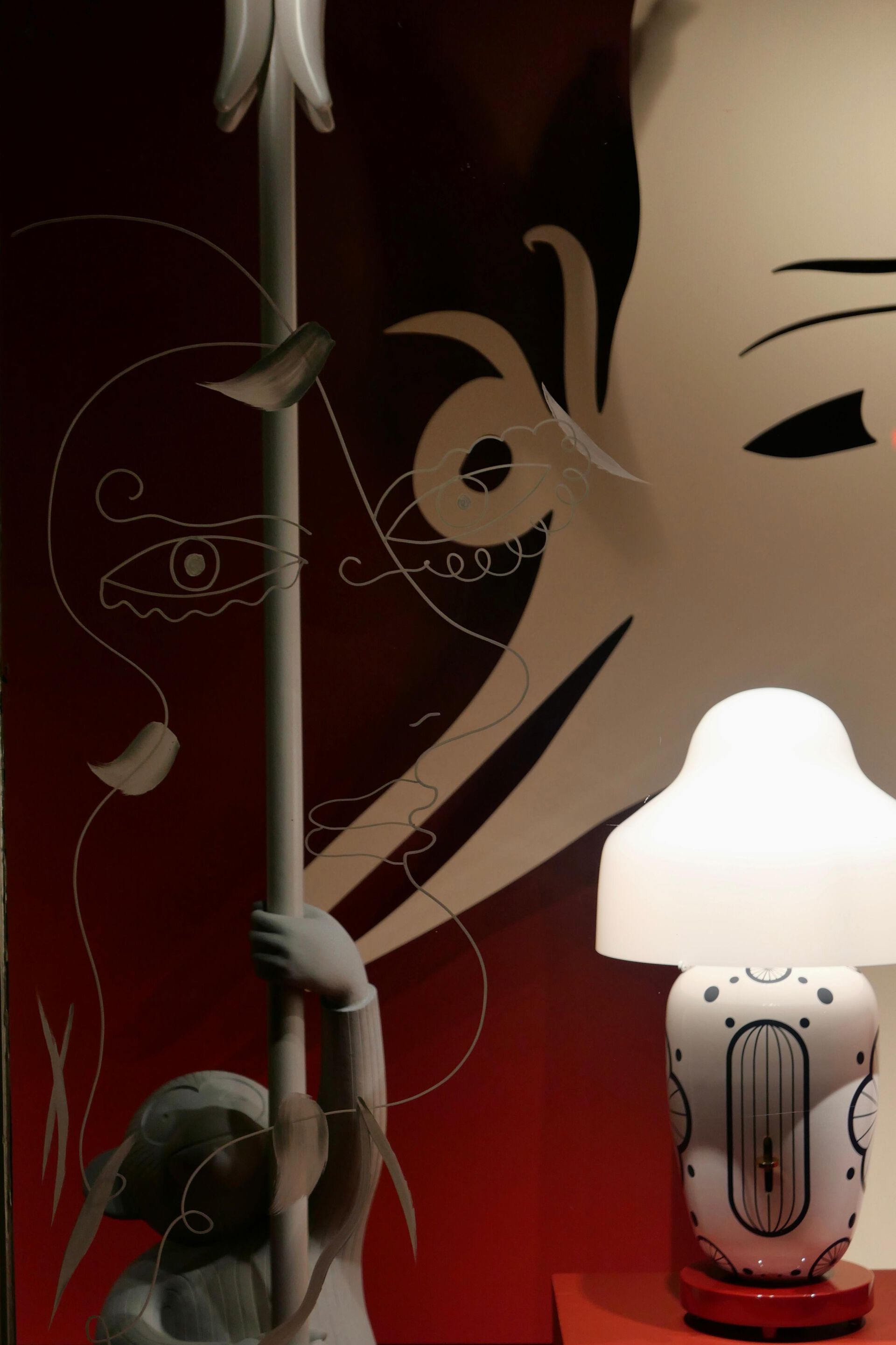 Керамическая и выдувная стеклянная настольная лампа с диммером PARACHILNA Chinoz ARCH-00004625 - Вид №14