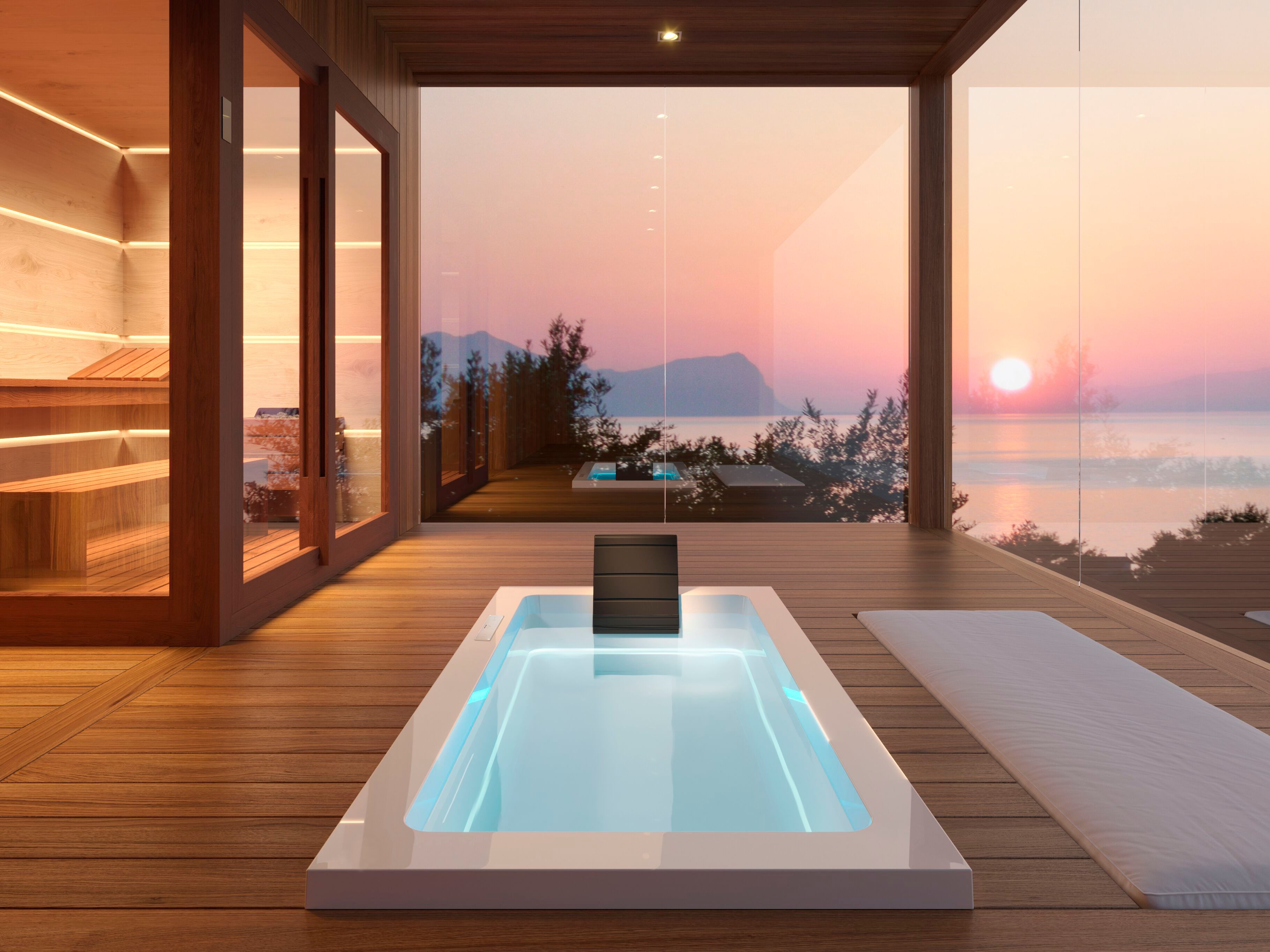 Прямоугольная ванна с гидромассажем Gruppo Treesse ванны-Ghost ARCH-00102370