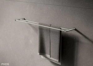 HS20-140D600 Двойной полотенцесушитель серии d, прикручиваемый к стене, ширина 60 см. PHOS