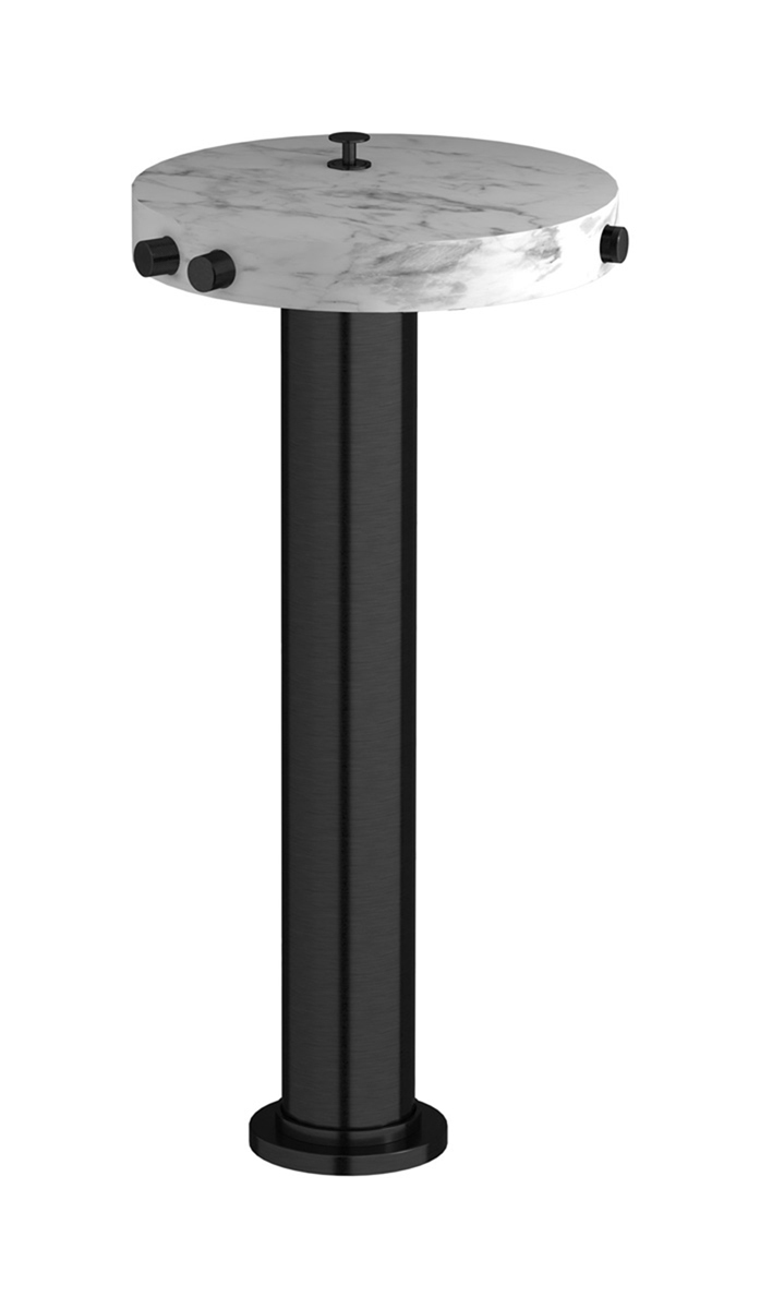 Напольный смесиель для ванны с встроенным душем. WE ARE IB mr399cs_1 Brushed Black Chrome Marmo