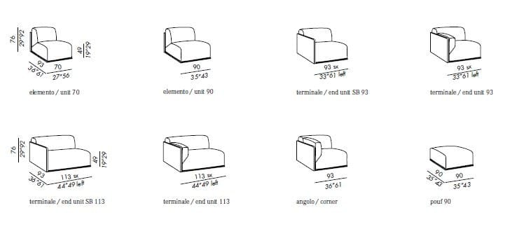 Ткань диван Meridiani бекон ARCH-00085127 - Вид №2