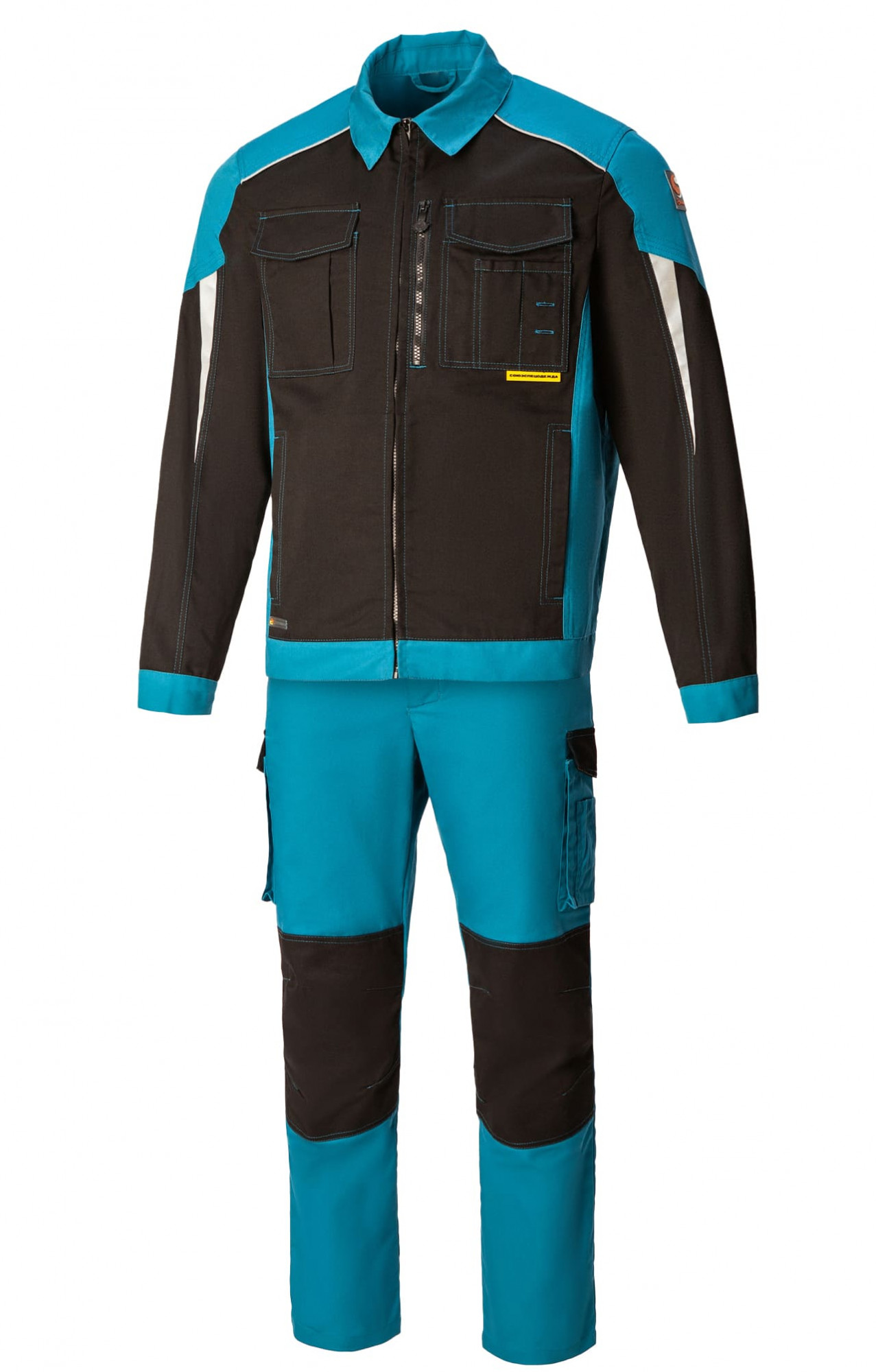 5045251 Костюм NEW черный-аквамарин STATUS  Летняя спецодежда  размер 64-66/170-176 