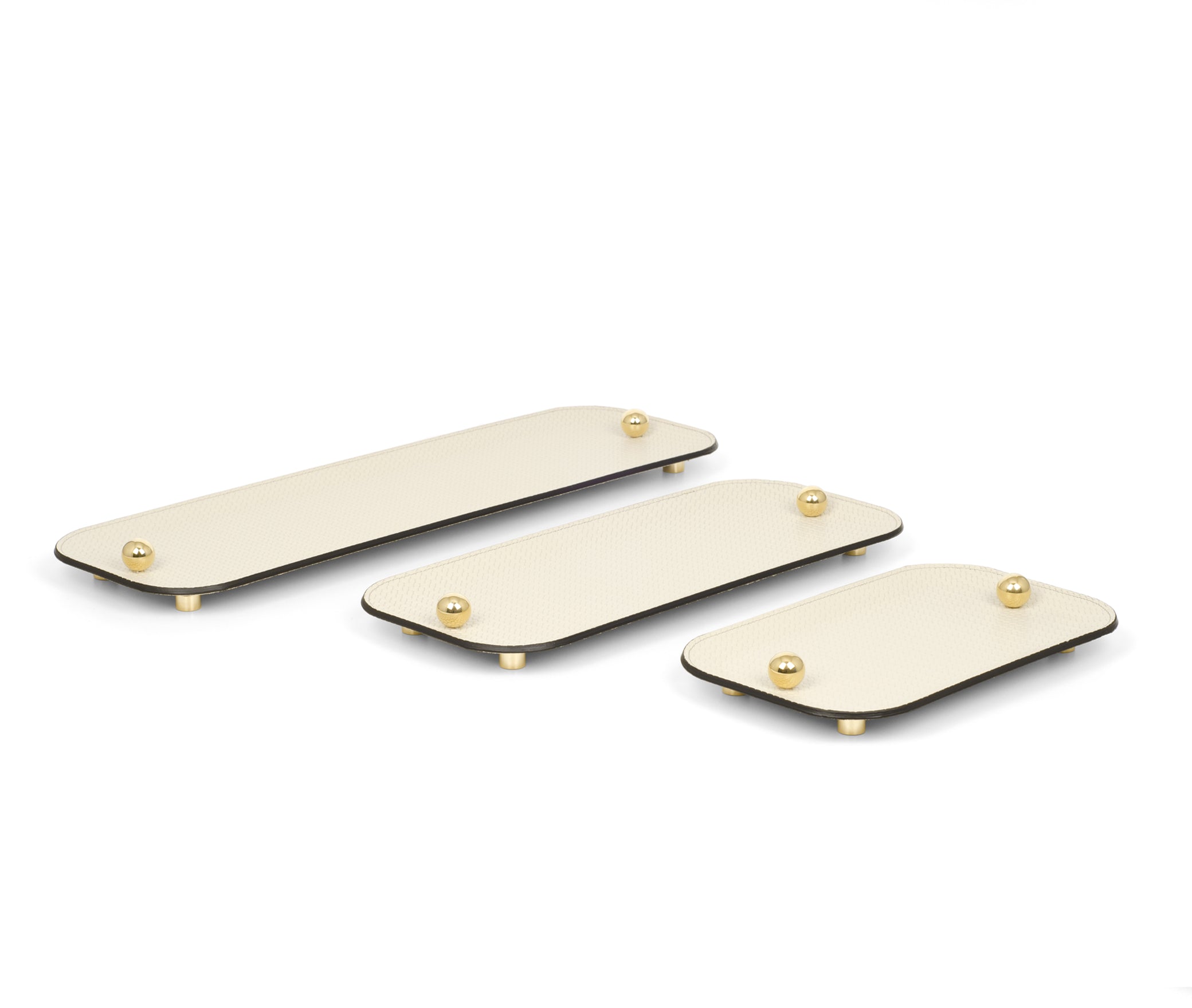 Поднос Олимпия - 36X15 см/металл-хром/тканая кожа_верблюжья Pinetti 00.1631.061.011 - Вид №5