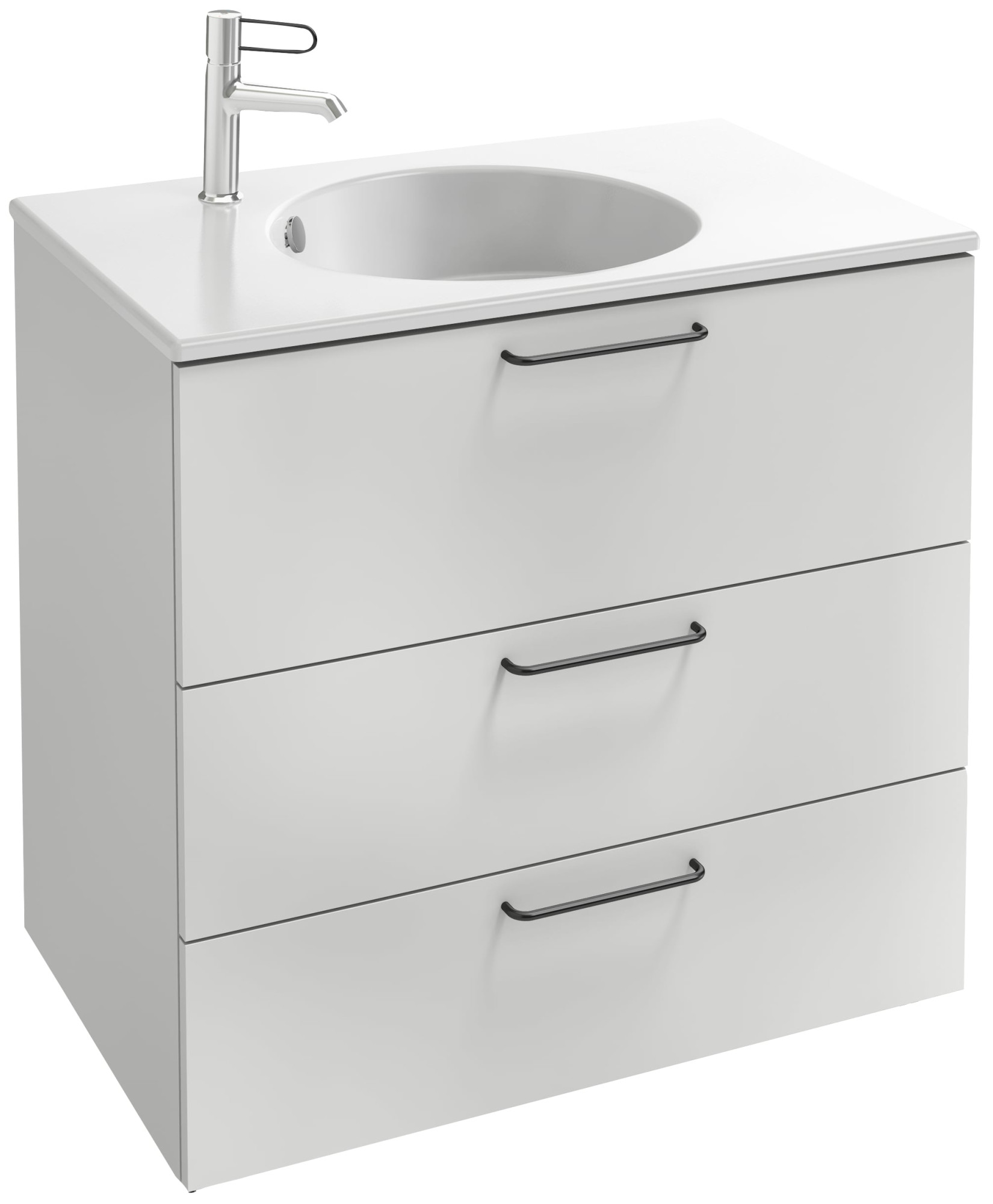 EB2532-R9-E52 Тумба под столешницу 80 см, 3 ящика, черная ручка JACOB DELAFON ODÉON RIVE GAUCHE ODEON RIVE GAUCHE