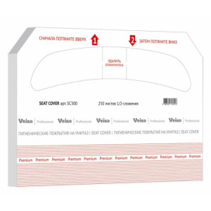 SC300 Veiro Покрытие на сиденье унитаза Veiro Professional Premium SC300 10 картриджей по 250 листов