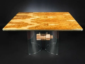 VGnewtrend Квадратный стол из дерева и стекла Portofino 7511749.00