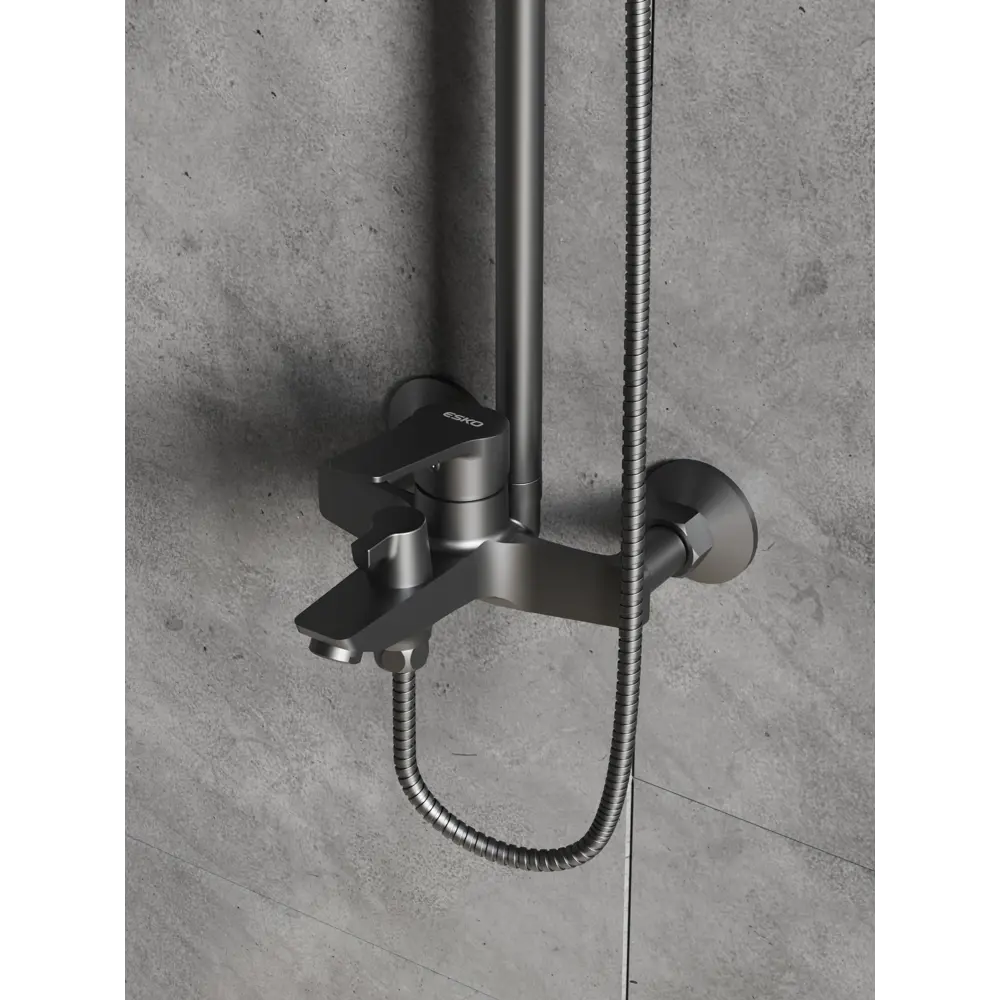Душевая система Esko Marburg графит с 3 режимами подачи воды 89385950 STLM-1341060 - Вид №2