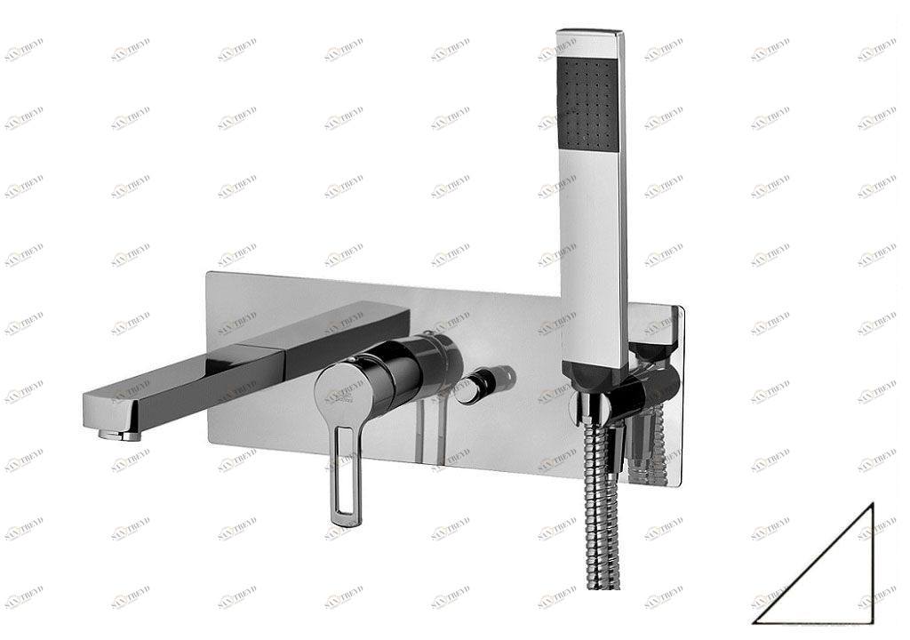 Смеситель для ванны с душем Paffoni Ringo RIN001BO (с внутренней частью)