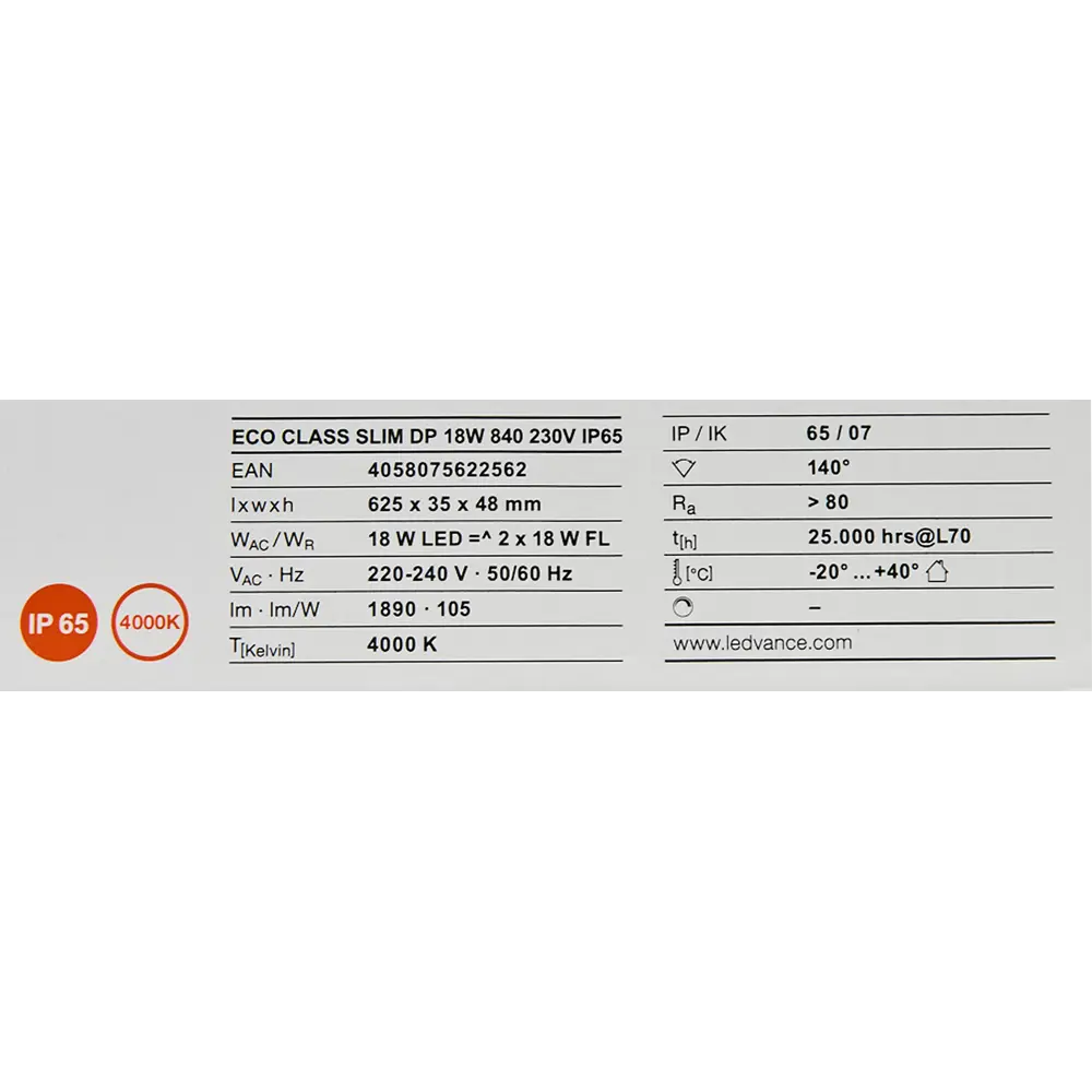 Светильник светодиодный 18W 840 230V IP65 82905129 STLM-2159925 LEDVANCE  - Вид №5