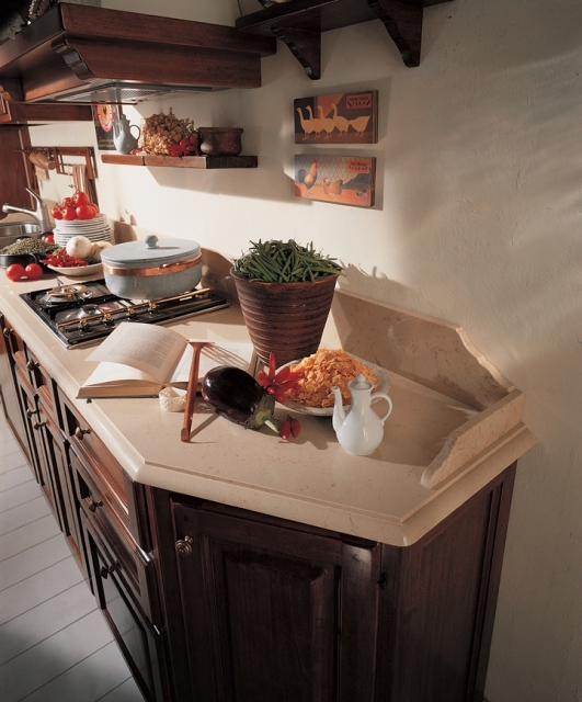 204 Tifernoit Кухня с восковым лаком "Светлый орех" Cucina - Вид №2