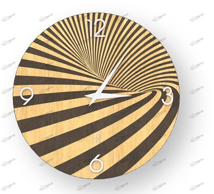 LIGNIS® Настенные часы из инкрустированного дерева Dolcevita abstract 10.077