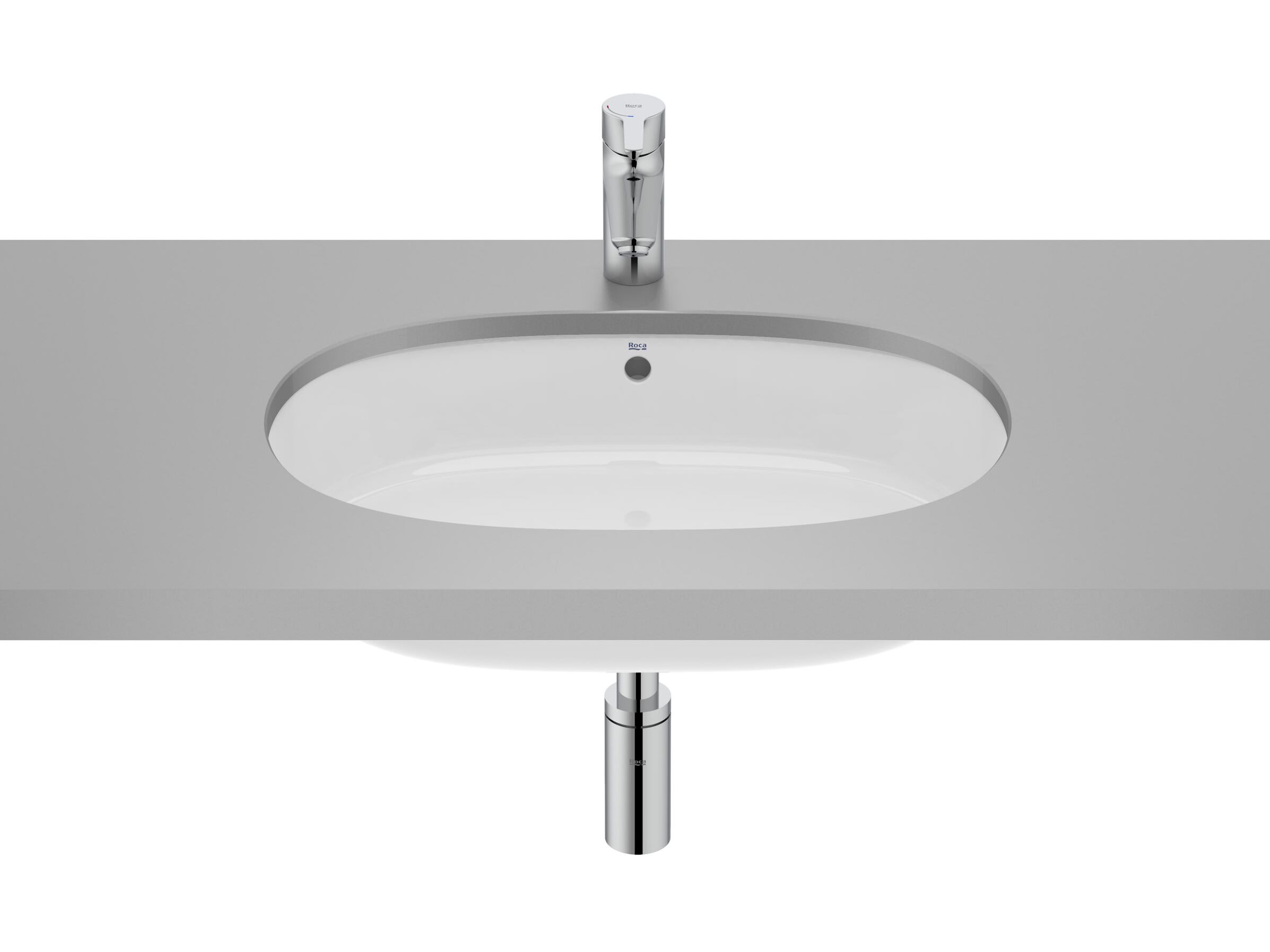 Утопленный под столешницей овальный умывальник в фарфоре Roca The Gap ARCH-00108336 - Вид №1
