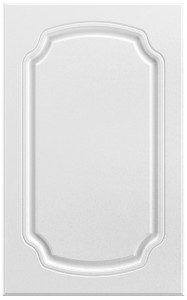 Фасады для кухни Классика Фрезеровка «Классика Романская» Белый металлик Аляска №526