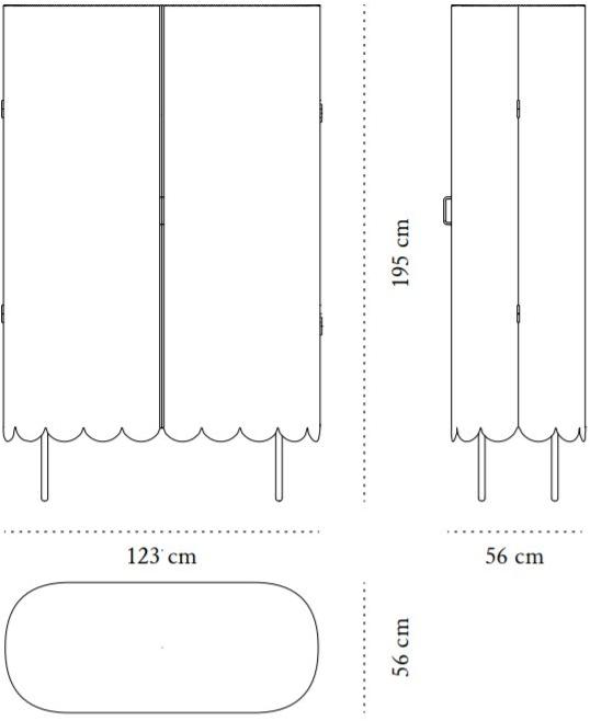 Scarlet Splendour Буфет стальной с распашными дверцами Strings sun-id-1409615 - Вид №5