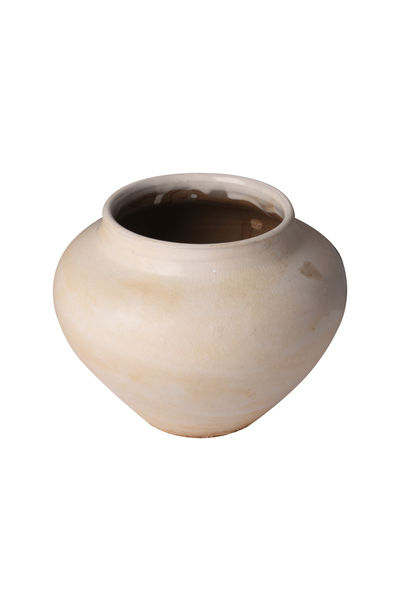 GWVE0002E Круглая белая ваза ijlbrown 