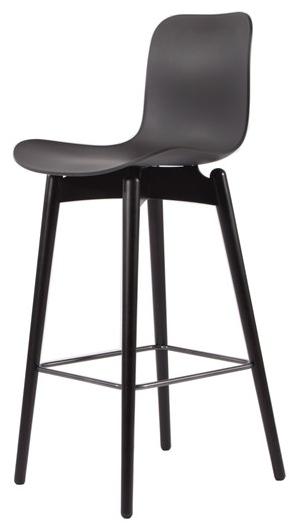 NORR11 Барный стул с пластиковым корпусом и буковыми ножками Langue sun-id-1383655 - Вид №1