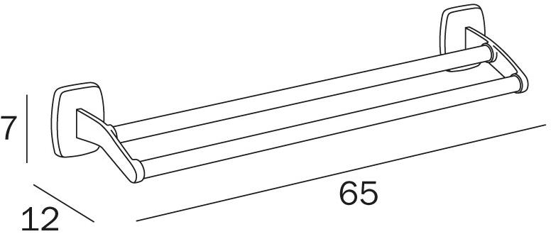 INDA® Двойная металлическая вешалка для полотенец Export A2219 - Вид №4