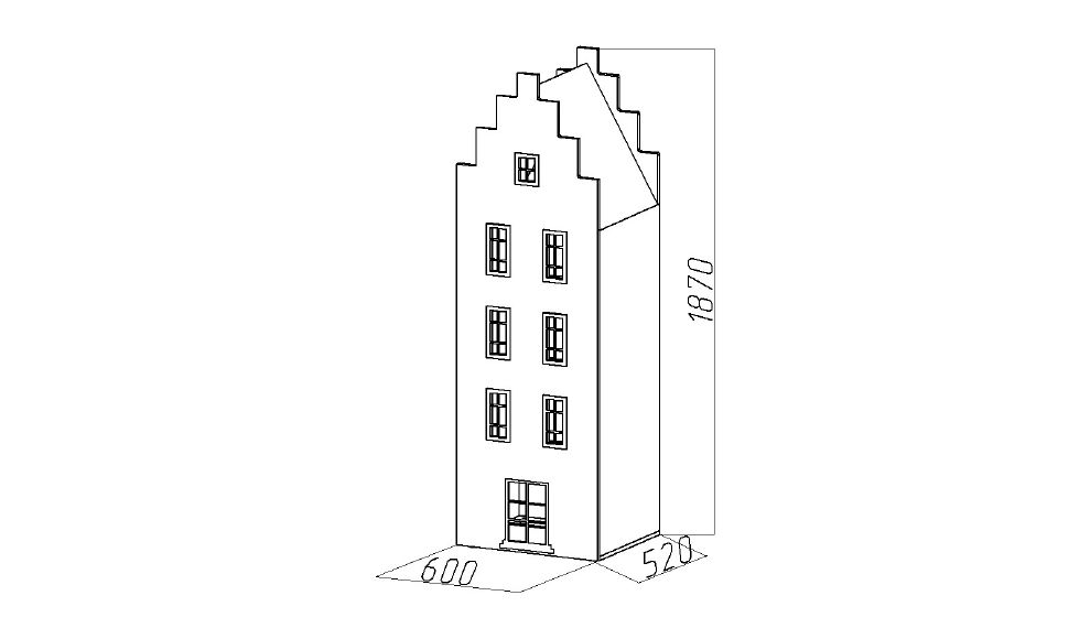 Шкаф-домик детский левый "Амстердам-1" МАНДАРИН АМСТЕРДАМ 178614 Зеленый Santreyd  - Вид №4