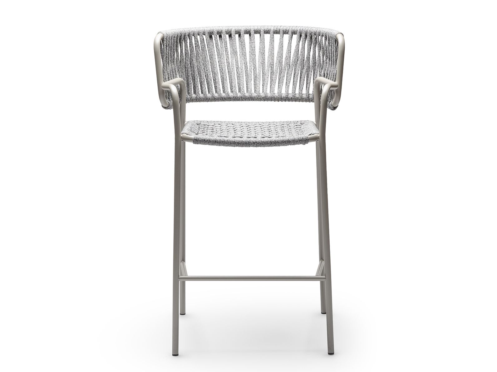 Высокий садовый стул из морской веревки с подлокотниками CHAIRS & MORE Klot ARCH-00079494