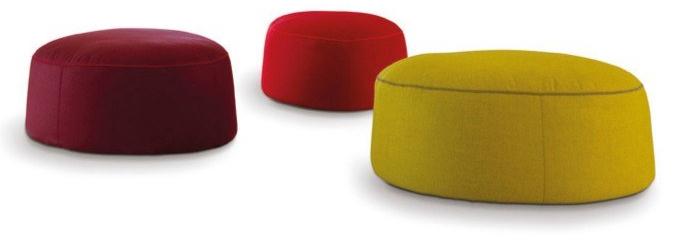 Désirée divani Круглый пуф со съемным чехлом из ткани Milos sun-id-1476272 - Вид №1