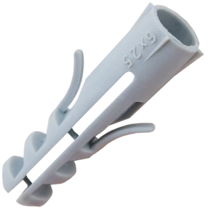 Дюбель с усами для полнотелых материалов 6х25 мм полипропилен цвет серый 200 шт.