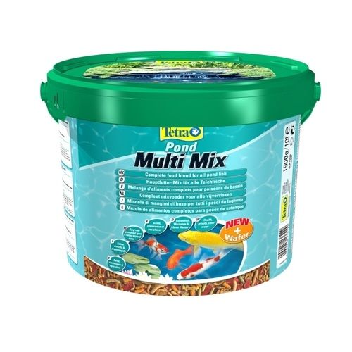Т0031345 Корм для рыб Pond MultiMix для пруд.рыб гранулы, хлопья, таблетки, гаммарус 10л TETRA 