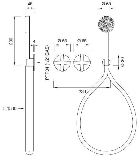 Ceadesign Комплект из 2-х гидропрогрессивных смесителей для ванны / душа Cross Crx 22y - Вид №1