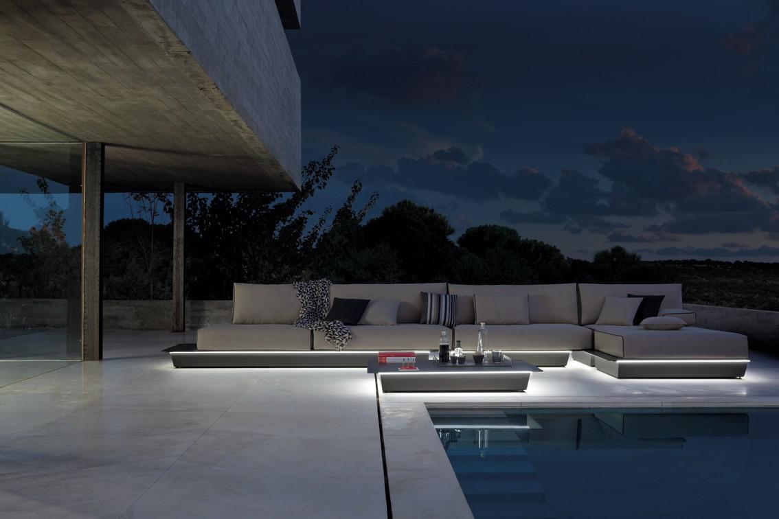 Concept 5 белый столешница из дерева iroko Manutti Air MNST802 - Вид №7