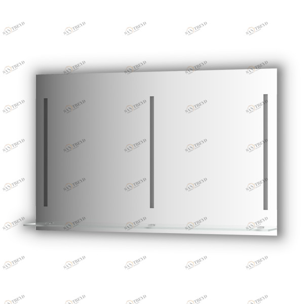 Зеркало с полочкой с 3-мя встроенными LED-светильниками 16,5W 120x75 см EVOFORM BY 2168 sun-id-561507