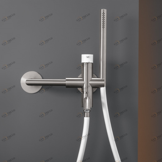 Настенный смеситель набор для ванной, без встроенного в части, с цилиндрический ручной душ диаметр 18 м т <спа > и переключающий для носика P <span>. 150 мм <span>. Цветные ручки и шланг  GAS20 CEADESIGN 
